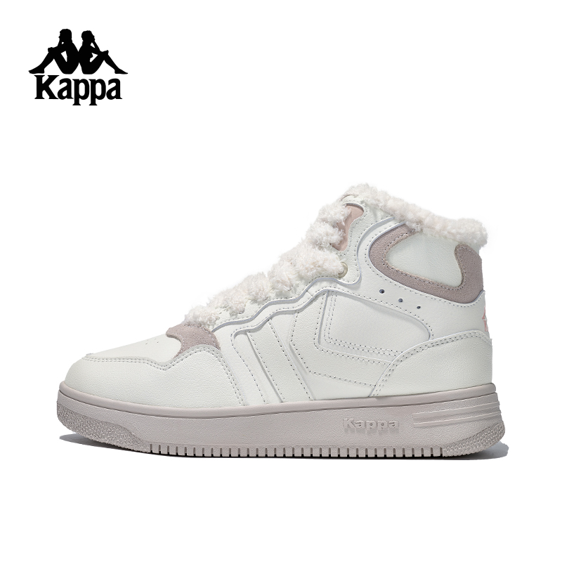 Kappa卡帕棉鞋女款冬季新款加绒加厚休闲鞋子厚底保暖户外雪地靴K0E85CC19R