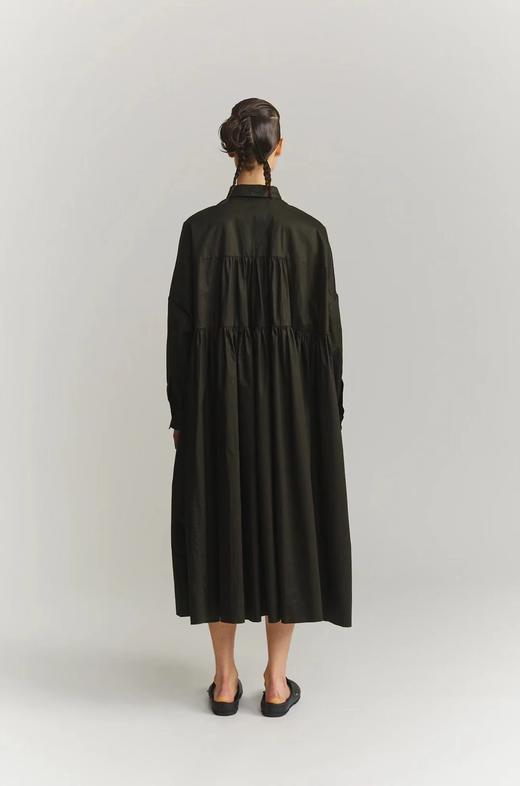 Casey Casey墨绿色衬衫长袖连衣裙 商品图11