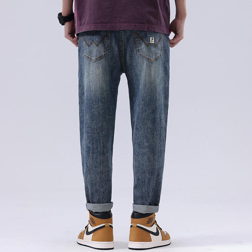 【新款DQ】大依优型大码小脚直筒牛仔裤长裤男舒适休闲简约百搭加肥加大男装潮款 商品图2