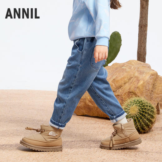 女童黑科技发热加绒牛仔冬季新款安奈儿童装实体店同款XG446744 商品图1