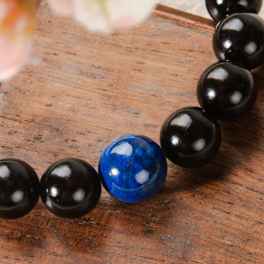 青金顶珠清代檀香紫檀家具老料制手串直径1.2cm 商品图4