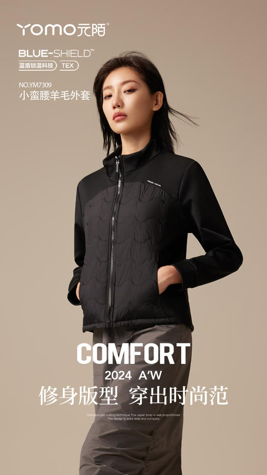 兄华羊毛外套小蛮腰棉服外套YM7309 商品图2