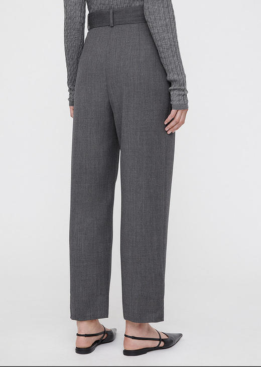 轻商务直筒羊毛深裥高腰裤 显瘦羊毛西装裤 干净利落极简风格好搭配 直筒裤型 纤瘦量感提升线条塑造腰身比例 宽腰封设计 商品图1