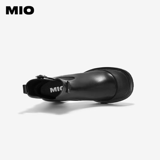MIO米奥冬季复古拼接圆头厚底时装靴百搭短靴时尚靴子女M245642304 商品图3