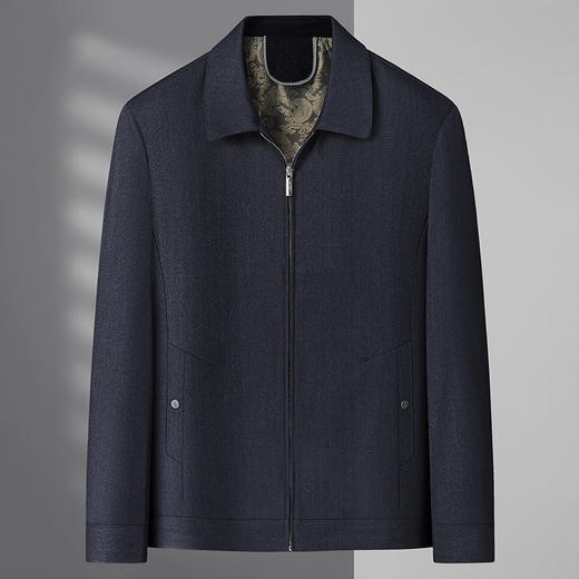 【新款DSZ】大依优型大码男装翻领行政夹克加肥加大休闲夹克胖子宽松外套上衣户外 商品图0