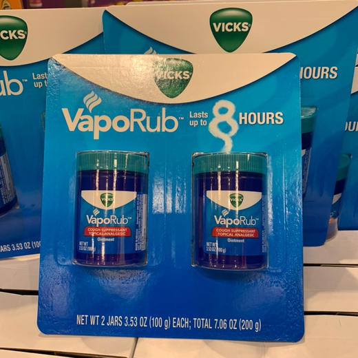 折扣特价📣美国🇺🇸直邮特价198元/2瓶装🉐🉐 包税包邮到手了🔥🔥✈️🇨🇳Vicks Vapo Rub儿童2岁+成人，感冒舒缓膏薄荷按摩膏通鼻止咳！ 100gX2瓶 商品图1