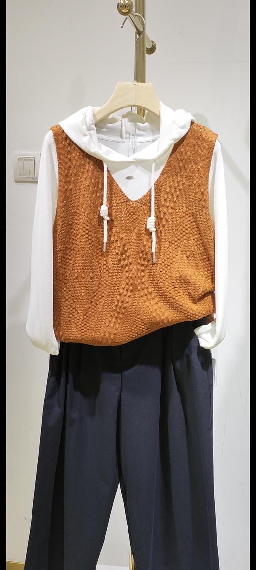 481999秋冬款 V领镂空针织马甲 商品图4