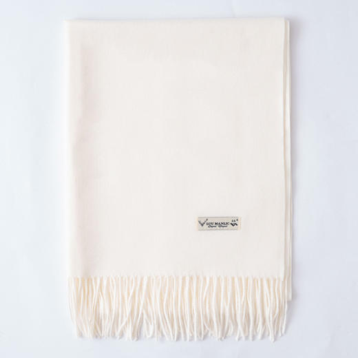 【冬季必备！羊毛羊绒围巾女】冬季纯色新款白色披肩围巾秋冬男士仿羊绒围巾，为你的衣橱增添时尚必备单品。ry 商品图4