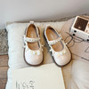 【甜美洛丽塔风格，软底舒适，时尚百搭】女童洛丽塔花边小皮鞋 学生秋季新款 软底珍珠公主鞋 蝴蝶结魔术贴单鞋-QQ 商品缩略图1