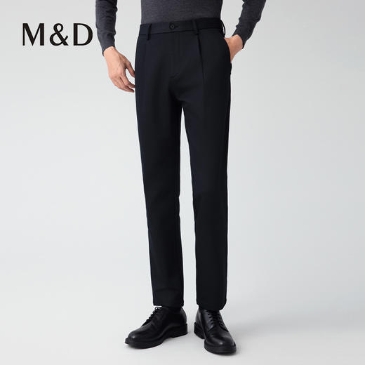 【名盾】秋冬新款休闲裤，弹力混纺面料，3D裁剪单褶版型，挺括有型M0CL12675F 商品图2