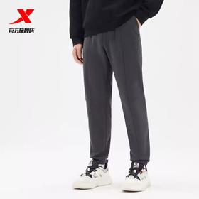 3.9折【自营】XTEP/特步2  特步宽松加绒运动长裤男秋冬新款分割设计束脚裤休闲针织长裤 978429630216