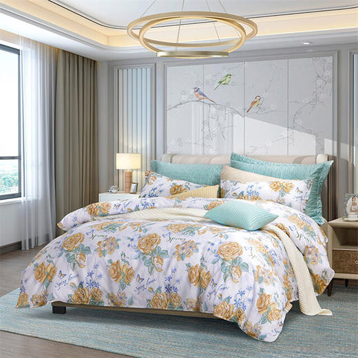 【纯棉】富安娜床单四件/人间芳菲【203*229cm】XHR 商品图1