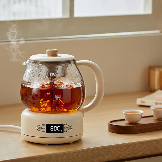 小熊（Bear）养生壶 ZCQ-A10W5 微电脑喷泉蒸淋煮茶器蒸汽玻璃壶喷淋式冲泡茶煮花茶黑茶 商品图0