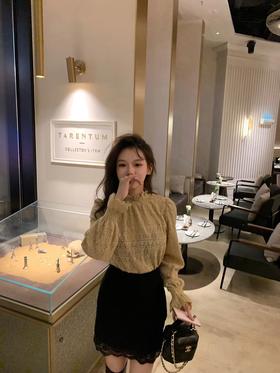 QG9320#蕾丝打揽上衣