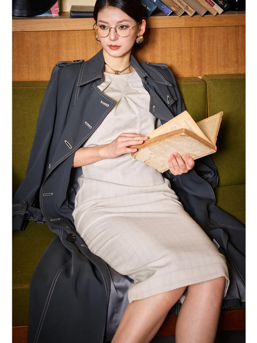 J8382770B颈袖添香装新款时尚修身气质女神范职场装连衣裙女中长款J8382770B 商品图4