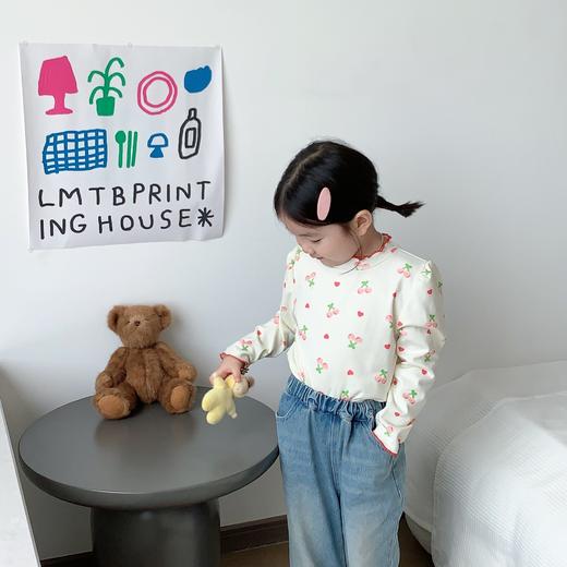 买1送1 秋季新款A类女童花边打底衫韩版儿童女宝打底衫童装 商品图0