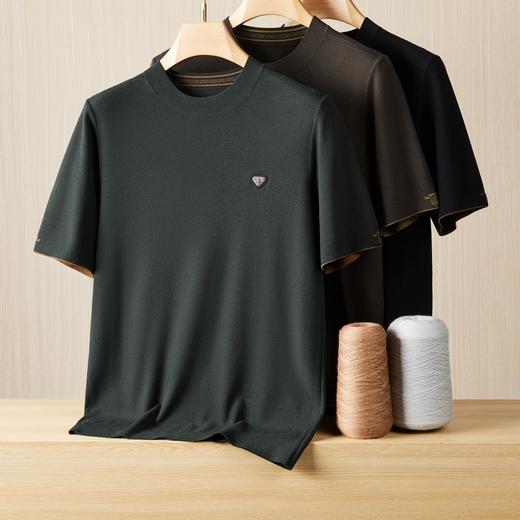 【新款DBJ】大依优型大码短袖毛衣针织衫毛衫休闲加肥加大男士胖子大码内搭上衣打底衫 商品图0