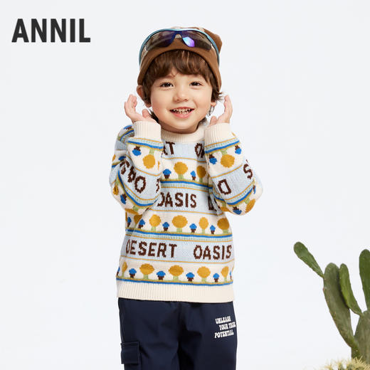 男童满版提花毛衣冬季新款安奈儿童装实体店同款XB444637 商品图1