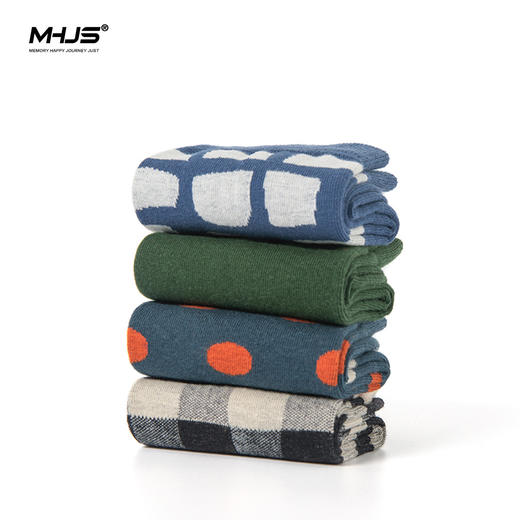 棉花精神 韩国袜子女ins潮袜秋冬日系棉袜学院风条纹秋季中筒袜 商品图3