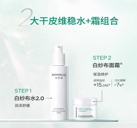 润百颜白纱布水1.0 +面霜组合 屏障修护敏肌补水保湿护肤 商品图0