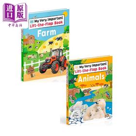 【中商原版】DK互动小百科 两本套装 英文原版进口童书My Very Important Lift-the-Flap Book 动物 农场 纸板书翻页书 精装