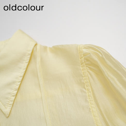 oldcolour春秋季薄款宽松时尚通勤长款长袖衬衫女DO11013651 商品图4