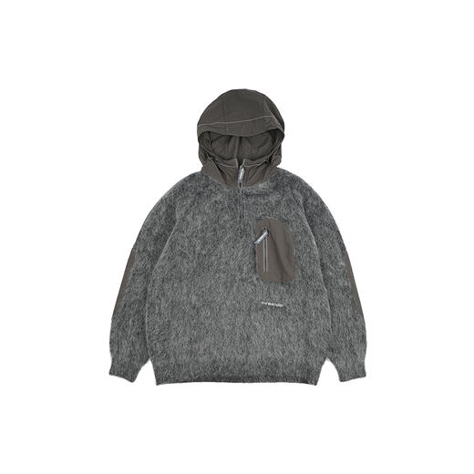 and wander mohair wool knit hoodie 马海毛羊毛针织连帽夹克 商品图4