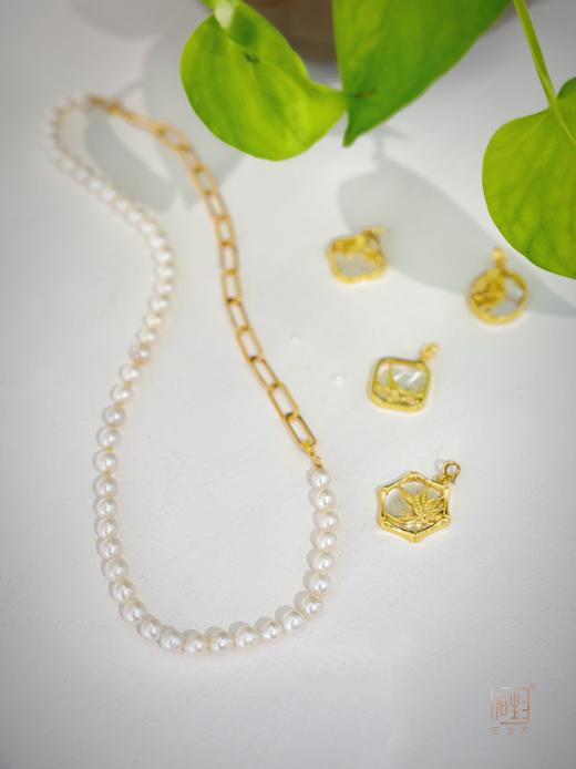天然巴洛克珍珠O字金属多用项链 商品图6
