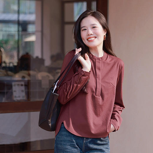 【福利清仓】天丝棉 气质休闲通勤款针织衬衫 商品图0