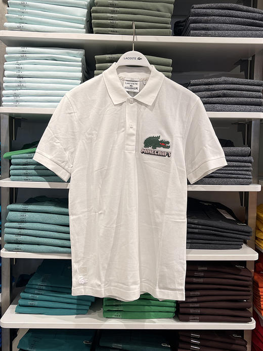 Lacoste/法国鳄鱼 男女款夏季网棉像素风*版短袖POLO衫 PH5026 商品图2