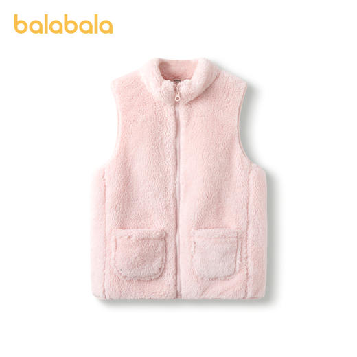 巴拉巴拉童装儿童马甲冬季加厚珊瑚绒宝宝保暖背心男女童加绒外穿 商品图4