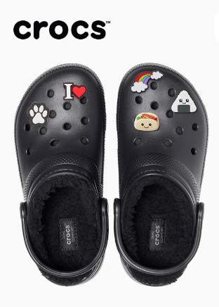CROCS 黑/黑 经典暖棉Clog 203591-060 商品图0