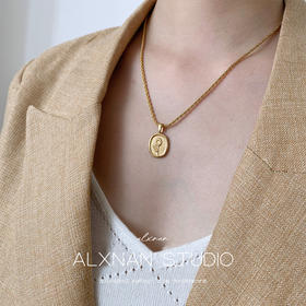 鹿鹿推荐 • 法式复古高级感向日葵麻花项链 毛衣链