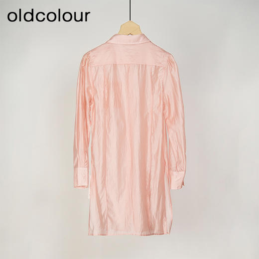 oldcolour春秋季薄款宽松时尚通勤长款长袖衬衫女DO11013651 商品图1