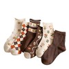 【碎花复古四季袜】袜子女秋冬中筒袜春秋棉袜吸汗袜棉袜复古四季女生袜 商品缩略图3