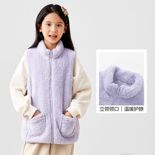 巴拉巴拉童装儿童马甲冬季加厚珊瑚绒宝宝保暖背心男女童加绒外穿 商品图3