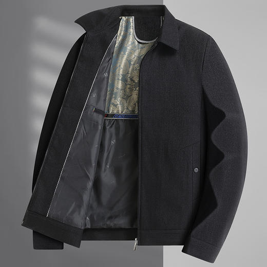 【新款DSZ】大依优型大码男装翻领行政夹克加肥加大休闲夹克胖子宽松外套上衣户外 商品图2