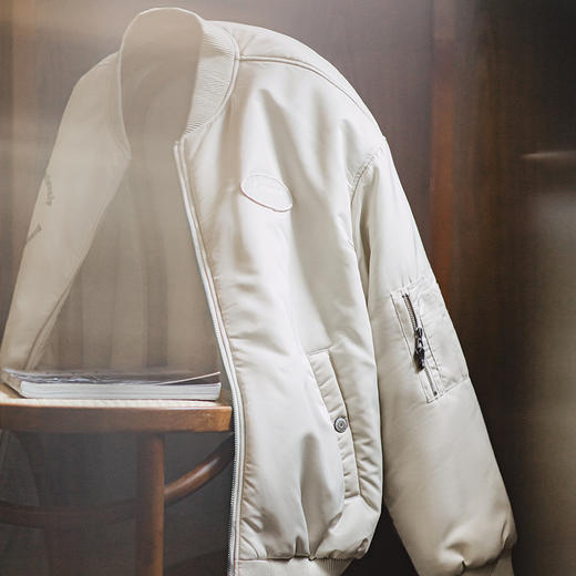 工装优选 美式MA1飞行员夹克棉衣街头风保暖bomber棒球服外套男秋 商品图4