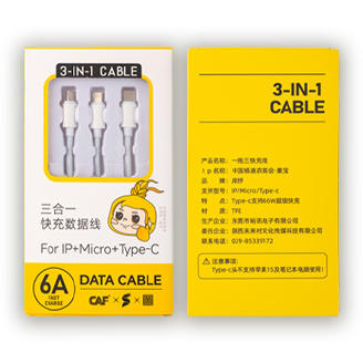 经典】中国杨凌农高会联名款 岸纾新升级款三合一快充数据线  一线三用 商品图2
