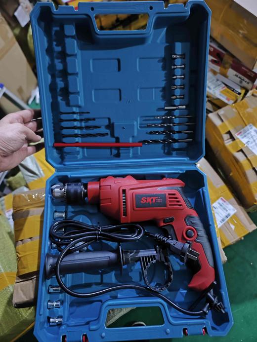 010251手电钻塑料盒子包装盒电钻收纳箱子带钻头磨头配件 商品图0