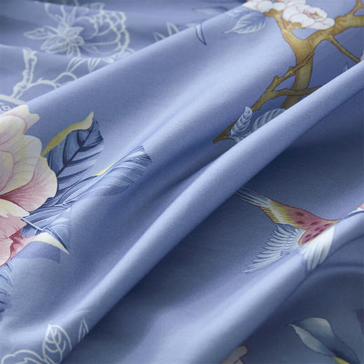 【纯棉】富安娜床品纯棉床单四件套/柳若浮烟/标准/蓝2.0*2.3  XHR 商品图3