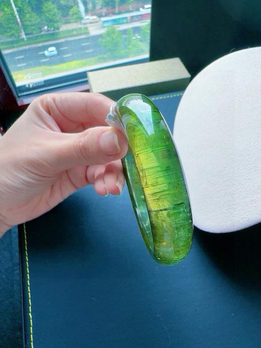 黄绿碧玺手镯 圈59.9 59.4克 商品图5