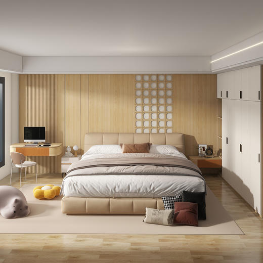 顾家家居整装 现代时尚 布艺床 KZ.B5025悠宠岛 商品图1