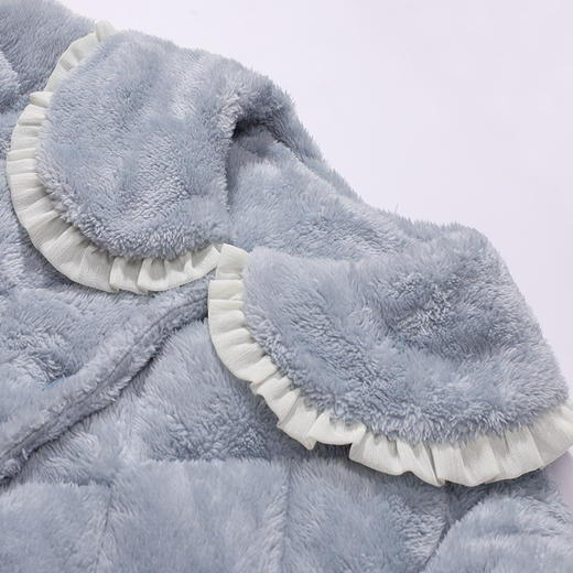 都市丽人睡衣亲情蜜语长袖家居服法兰绒夹棉加厚女士中夹棉套装LHT0B9 商品图5