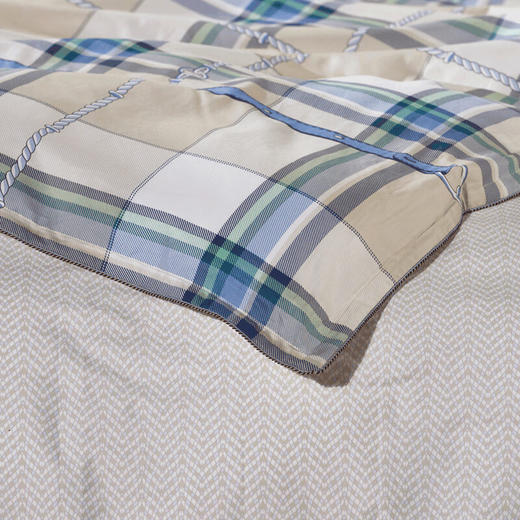 【纯棉】富安娜（FUANNA）床上被单被套纯棉套件中性格子床单四件套/玛格利亚 2.0*2.3  XHR 商品图4