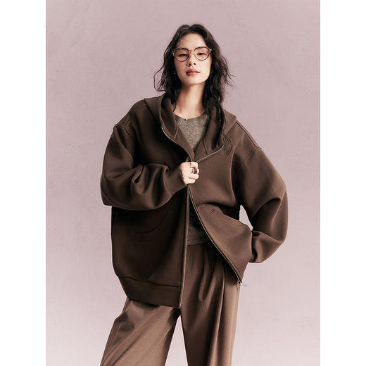 棉仓356607002-弧形口袋oversize卫衣外套 商品图0