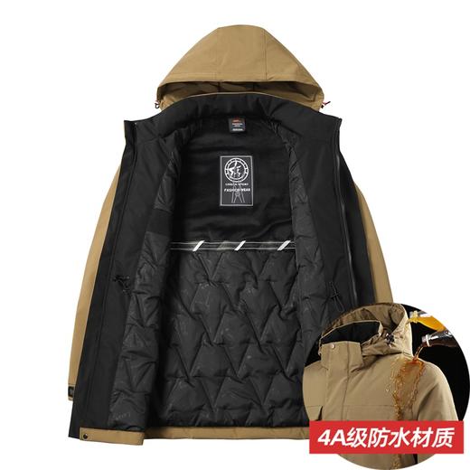 【可拆卸帽】【新款DK】大依优型大码男装连帽棉衣防水户外棉服夹克加肥加大休闲夹克胖子外套上衣 商品图11