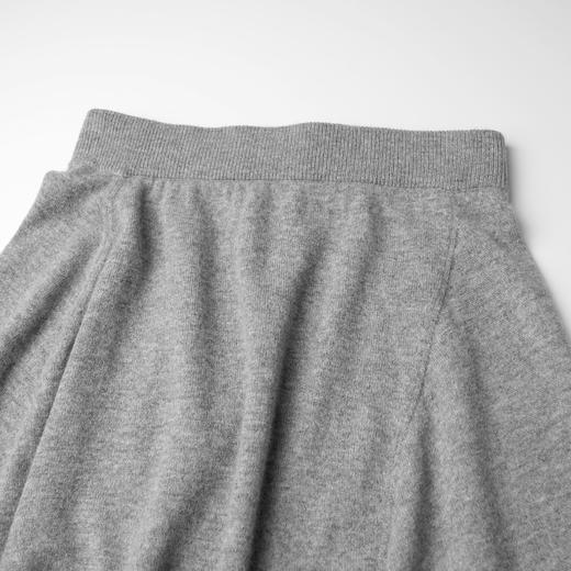 ROMI STUDIO“优雅格雷”甄选羊毛软糯松紧腰不规则A字半裙432TS013 商品图1