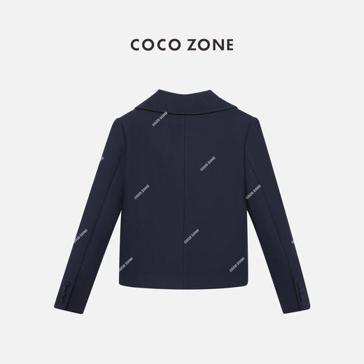 COCO ZONE 法式短款时尚西装外套双排扣翻领上衣 24C10049 商品图1