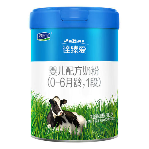 君乐宝诠臻爱婴儿配方奶粉1段800g（效期到2025年1月） 商品图0